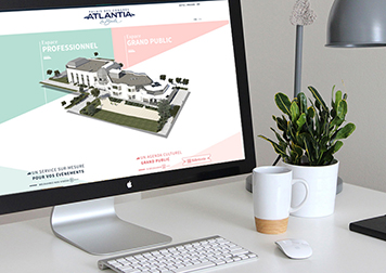 Design graphique du site  du Palais des congrès Atlantia